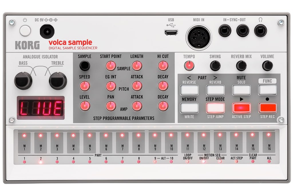 Korg Volca Sample музыкальный синтезатор
